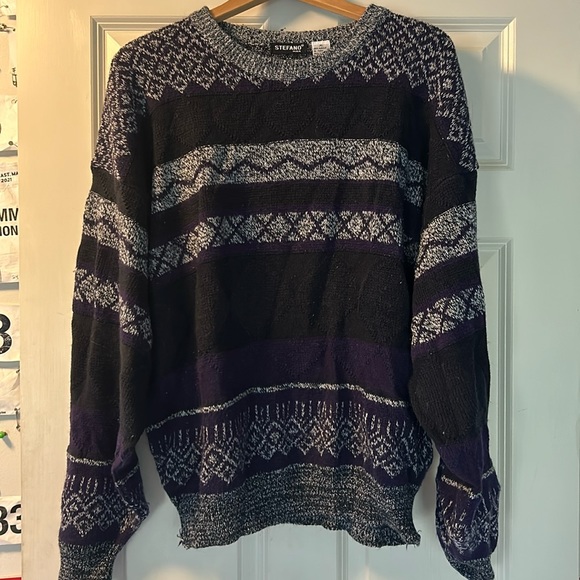 Stefano Ricci Other - stefano sweater, purple and blue, size L